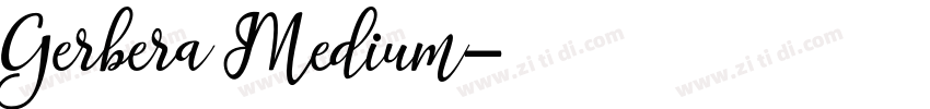 Gerbera Medium字体转换
